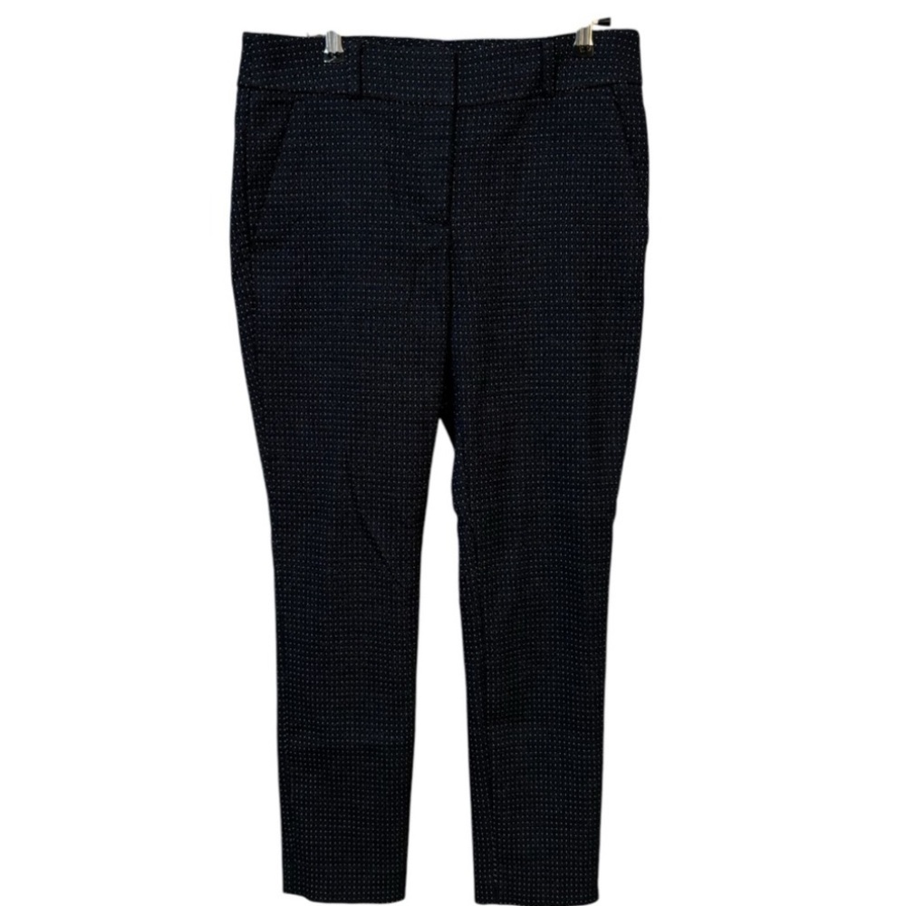 LOFT Marisa Skinny Navy Blue White Pants Tailored Fit Style‎ 456621